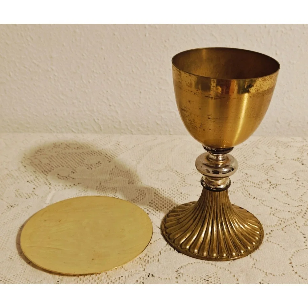 Vintage Gold Plated Chalice and Paten